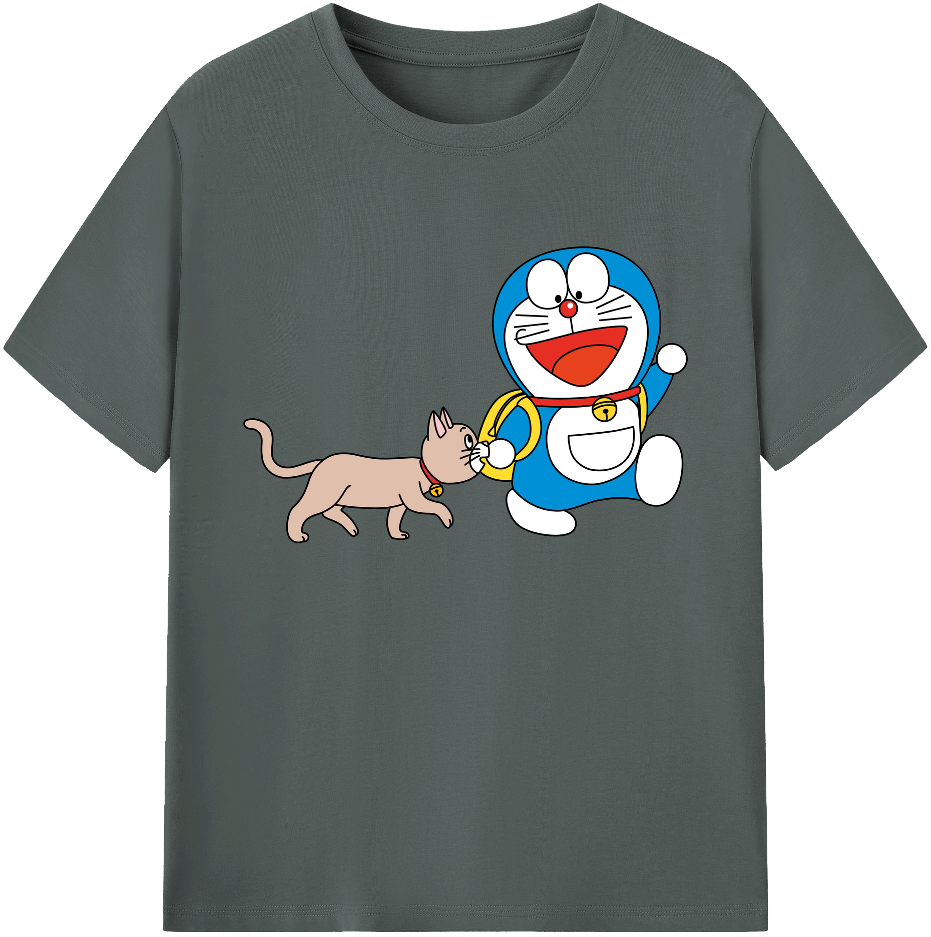 （画像用） ドラえもん Doraemon 綿100％ メンズ半袖Tシャツ｜肌触りやわらか＆通気性